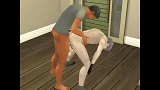 Pa fucking a girth vampire's ass